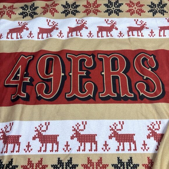 San Francisco 49ers Long Sleeve Holiday Shirt Size XL NFL Team Apparel Ugly Xmas - Picture 3 of 8